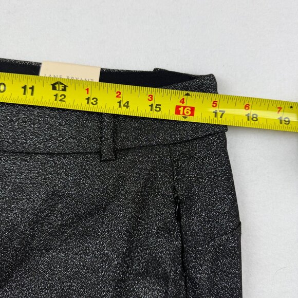 Lane Bryant Women's 4-Seasons Stretch Slim Ankle Metallic Black Pants Size 14 NW - Picture 9 of 11